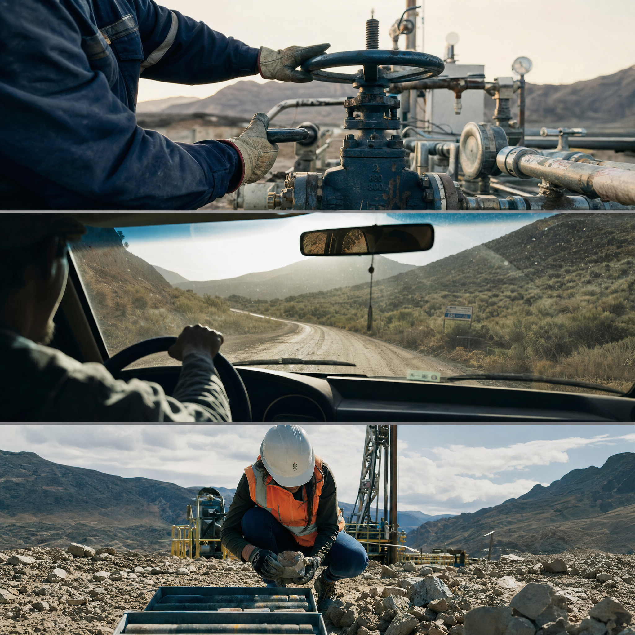 El trabajador que nadie ve: técnico de mantenimiento, conductor de suministros y trabajador de perforación en campo